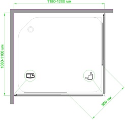 Royal Bath Душевой уголок RB 12110HPD-T-BL 120х110х185 – фотография-4