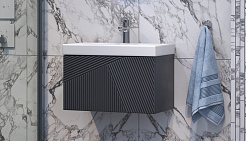 Velvex Тумба с раковиной Edge 60.1Y графит – фотография-2