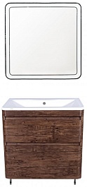 Style Line Мебель для ванной напольная Атлантика 80, Люкс старое дерево, PLUS – фотография-1