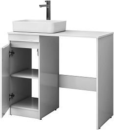 Vigo Мебель для ванной Urban 400-1-0 со столешницей под стиральную машину белая – фотография-7