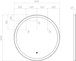 Vigo Зеркало Cosmo Classic 600 – фотография-5