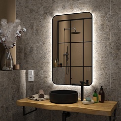 Teymi Зеркало Solli Black Soft Line 60/100 LED сенсор на взмах T20234S – фотография-9