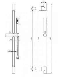 BelBagno Душевая система Uno UNO-SAL-ORO золото – фотография-2