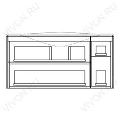 Акватон Тумба с раковиной "Блент 2Б 80" крем/дуб – фотография-2