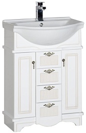 Aquanet Тумба с раковиной "Луис 65" белая – фотография-1