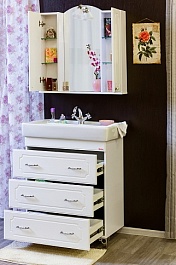 Sanflor Тумба с раковиной Ксения 80/2, Q 80 – фотография-4