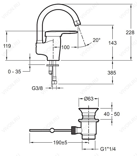 Jacob Delafon Смеситель Kandel E661RU-CP – фотография-2