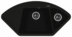 Florentina Мойка гранитная Веста угловая антрацит – фотография-1