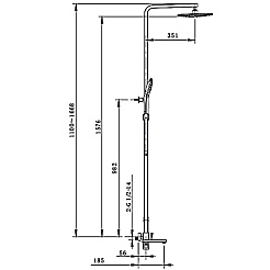 Gappo Душевая стойка G18 G2418-1 хром – фотография-3