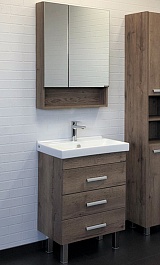 Comforty Мебель для ванной Никосия 60Н дуб темный – фотография-1