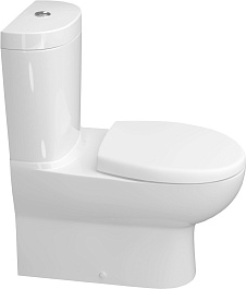 Керамин Унитаз-компакт Женева Нова с сиденьем дюропласт с микролифтом – фотография-2