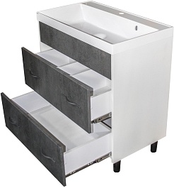 Mixline Тумба под раковину Сура 70 белая/графит – фотография-3