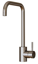 Mixline Смеситель для кухни 35k MLSS-0301 трубчатый излив сталь – фотография-1