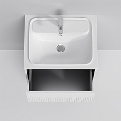 Am.Pm Тумба с раковиной Func 60 подвесная белая матовая – фотография-3