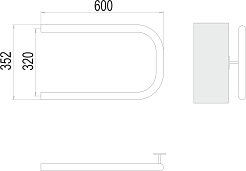 Terminus Полотенцесушитель водяной П-образный 32 320x600 хром – фотография-3