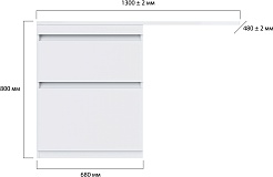 Vivon Тумба с раковиной под стиральную машину Donna 130L напольная белый глянец эмаль – фотография-12