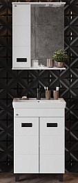 Onika Мебель для ванной Балтика-Квадро 55.11 Black L белая – фотография-1