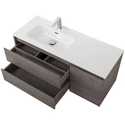 BelBagno Тумба с раковиной Kraft 120 L подвесная Cemento Grigio – фотография-3