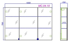 Aqwella Мебель для ванной Манчестер 100 подвесная, зеркало-шкаф – фотография-2
