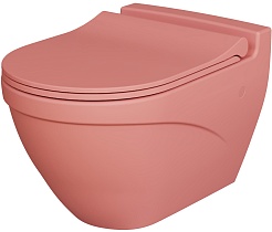 Ambassador Сиденье для унитаза Nord тонкое розовое матовое – фотография-2