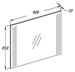Opadiris Зеркало для ванной Оникс 80 – фотография-4