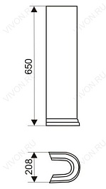 Оскольская керамика Пьедестал для раковины "Престиж" – фотография-3