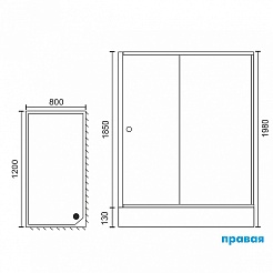 Royal Bath Душевой уголок RB-L-3002-3 1200x800x1850 R/L – фотография-8