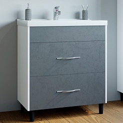 Mixline Тумба под раковину Сура 60 белая/графит – фотография-4