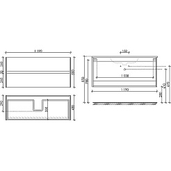 Sancos Тумба с раковиной Urban 120 белый глянец раковина Element 121 CN7006 – фотография-4