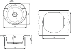 Florentina Мойка кухонная Эльба 555 серый шелк – фотография-4
