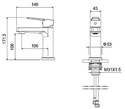 Aquatek Смеситель для раковины Лугано AQ1710CR хром – фотография-4