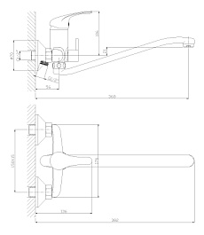 Rossinka Смеситель A35-34 универсальный – фотография-2