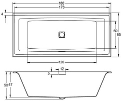 Riho Акриловая ванна STILL SQUARE ELITE 180 L – фотография-3