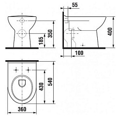 Jika Унитаз приставной Olymp 2364.5000\2361.5000 – фотография-3