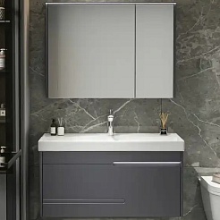 Ceruttispa Мебель для ванной Oglio 80 подвесная серая – фотография-1