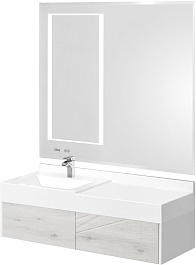 Акватон Мебель для ванной Сакура 120 ольха наварра/белая – фотография-1