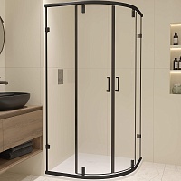 RGW Душевой уголок Classic CL-55B 80x80 профиль черный стекло прозрачное