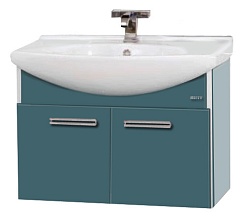 Misty Тумба для умывальника Джулия 65 подвесная зеленая – фотография-1