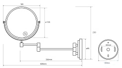 Bemeta Зеркало косметическое настенное 106301122 – фотография-2