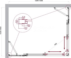 BelBagno Душевой уголок Luce 130/105 LUCE-AH-22-130/105-C-Cr профиль хром стекло прозрачное – фотография-5