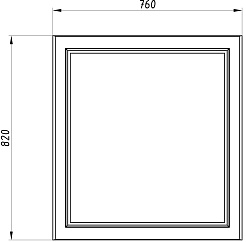 ASB-Woodline Зеркало Каталина 80 white – фотография-8
