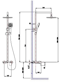 Timo Душевая система "Lotta-thermo SX-2610" COLOR – фотография-3