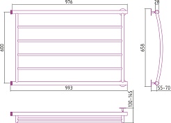 Стилье Полотенцесушитель Минор 600х1000 – фотография-2