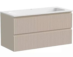 Sancos Тумба с раковиной Snob R 100 beige soft раковина Grace 101 CN7013 – фотография-1