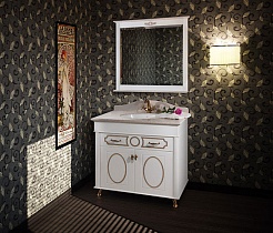 Водолей Мебель для ванной "Изабель 90" F-1 черная – фотография-5