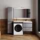Style Line Тумба с раковиной под стиральную машину Леон 120 R подвесная Люкс Plus серая матовая – фотография-19