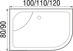 Wemor Душевой поддон 100/80/44 L – фотография-3