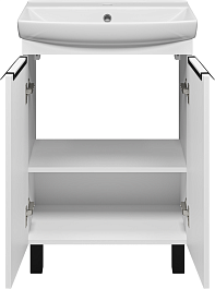 Misty Тумба с раковиной Клермонт 60 белая – фотография-4