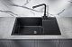Milacio Мойка кухонная Navarra 78 Cuarzo черная матовая – фотография-8