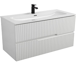 Cezares Тумба под раковину Duet-N 100 подвесная Bianco Opaco – фотография-1